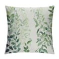 thumbnail image 1 of JEUXUS  Throw Pillow Cover Decorative Green Leaf Watercolor Eucalyptus Branches Hand Floral with Plant Objects White Natural Greenery Twig  Cushion Pillowcase Sofa Square Print, 1 of 5