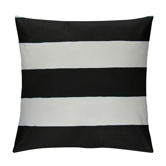JEUXUS Throw Pillow Covers, Black White Pillow Covers, Stripe Decorative Pillow Case, Farmhouse Striped Cushion Cover for Sofa Couch Chair Bed,