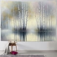 thumbnail image 1 of JEUXUS Tree Nature Landscape Modern Textured Forest Tapestries Wall Hanging Painting, 1 of 6