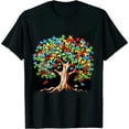thumbnail image 1 of JEUXUS Tree Of Life Autism Awareness Month Funny ASD Supporter Gift T-Shirt, 1 of 3