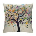 thumbnail image 1 of JEUXUS  Tree Square Pillow Cushion Cover,Abstract Music Notes Tree Cushion Covers Home Decorative Throw Pillowcases, 1 of 5