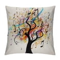 thumbnail image 1 of JEUXUS  Tree Square Pillow Cushion Cover,Abstract Music Notes Tree  Cushion Covers Home Decorative Throw Pillowcases, 1 of 5