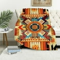 thumbnail image 1 of JEUXUS  Tribal Blanket Orange Native Throw Blanket - Aztec Throw Blankets for Couch Bed - Southwestern Blanket Throws - Warm Soft Rustic Throws and Blankets, 1 of 6