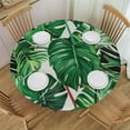 thumbnail image 1 of RUIYC Tropical Tablecloth, Table Cloth. Cloth Round,Jungle Tablecloth for Birthday Parties Jungle Theme Party, Baby Showers,Jungle Themed Party 60 inch Round Table cover, 1 of 7