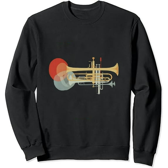 JEUXUS Trumpet Retro Style Vintage Pullover