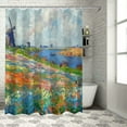 thumbnail image 1 of JEUXUS Tulip Fields Near the Hague, Giclee Shower Curtain for Bathroom White, 1 of 6