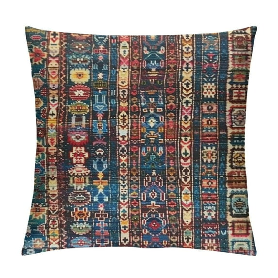 JEUXUS Turkish Carpet Rectangle Pillow Cases Vintage Persian Oriental Waist Lumber Cushion Cover Oblong Rectangle Pillowcase for Men Women Home Decoration Bedroom