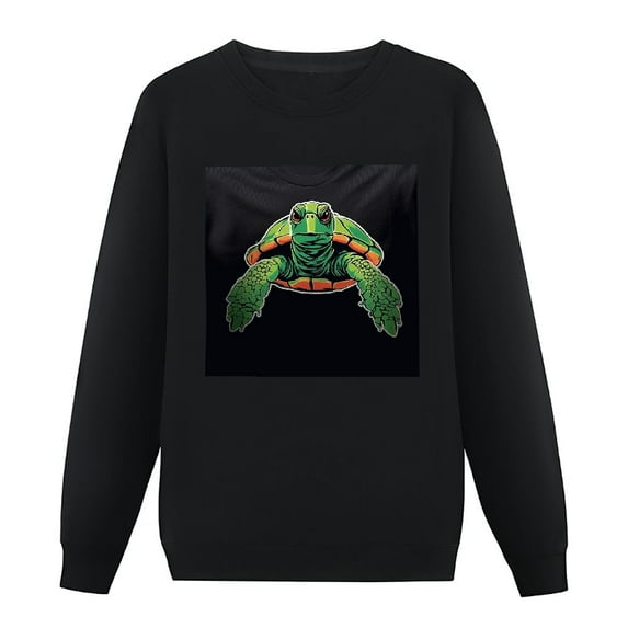 JEUXUS Turtle Gift Funny Pun Sorry I'm Late Animal Meme Design Pullover