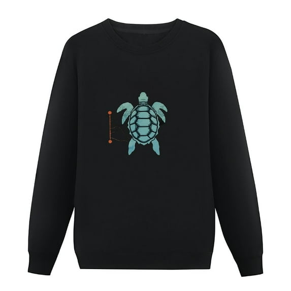 JEUXUS Turtle Lover Ocean Animal Heartbeat Gift Turtle Pullover