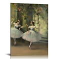 thumbnail image 1 of JEUXUS Two Dancers On The Stage Impressionist Art Posters Prints and Posters Ballerina Posters for Wall Painting Canvas Wall Art French Thick Paper Sign Print Picture, 1 of 4