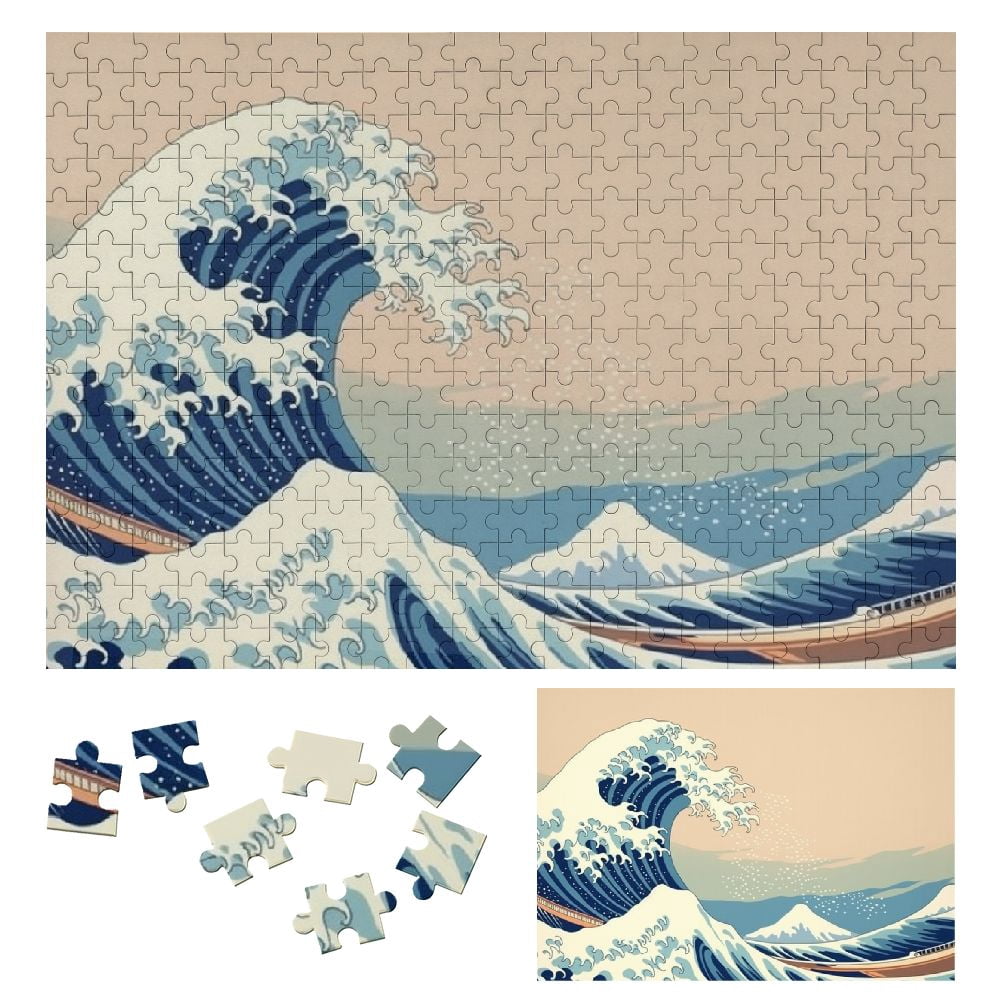 JEUXUS Ukiyo-e Wooden Jigsaw Puzzle Leisure Game Toy Gift for Family ...