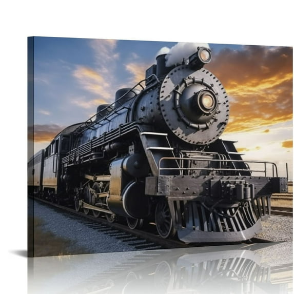 JEUXUS Union Pacific 4014 Big Boy Locomotive Train Canvas Poster Bedroom Decor Sports Landscape Office Room Decor Gift,Canvas Poster Wall Art Decor Print Picture Paintings for Living Room Bedroom