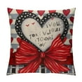 thumbnail image 1 of JEUXUS  Valentine's Day Pillow Covers  Valentines Decor Polka Dots Red Hearts Love Bowknot Decorative Pillowcases for Home Sofa Couch Cushion Decoration G442-18, 1 of 5
