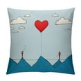 thumbnail image 1 of JEUXUS  Valentines Day Pillow Cover ,Polka Dots Heart Love Decorations Holiday Farmhouse Decorative Pillow Case Decor for Sofa Couch, 1 of 5