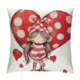 thumbnail image 1 of JEUXUS Valentines Day Pillow Covers  Valentines Day Decor for Home Red Polka Dots Love Heart Gnomes Happy Valentine Pillows Decorative Throw Pillows Valentines Day Decorations, 1 of 5