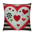 thumbnail image 1 of RUIYC Valentines Day Pillow Covers for Valentines Decor Red Black Stripes Love Heart You Valentines Day Throw Pillows Decorative Cushion Cases Valentine Decorations, 1 of 5