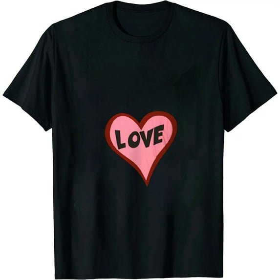 JEUXUS Valentines Day Shirt for Women Love Heart Graphic T Shirt Casual Short Sleeve Tee Tops Funny T-Shirt