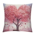 thumbnail image 1 of RUIYC Valentines Day Throw Pillow Covers Nature Scene Garden Tree of Life Heart Tree Fairy White Decor Anniversary Outdoor Patio Couch Home Sofa Square Pillow case, 1 of 5