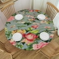 thumbnail image 1 of RUIYC  Vintage Floral Tablecloth Round,Rose Flower Table Cloth Autumn Holiday Polyester Table Cover Decorative for Indoor Outdoor Kitchen Dining Party, 1 of 7
