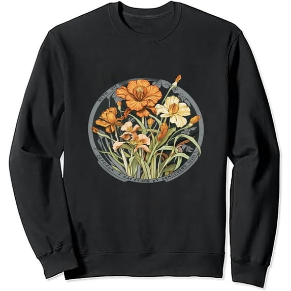 JEUXUS Vintage Flower With Quote Vintage Florist & Gardener T-Shirt Long-sleeved T-shirt Funny Shirt