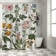 thumbnail image 1 of JEUXUS Vintage Garden Plants with Herbs Flowers Botanical Shower Curtain for Bathroom Decoration White, 1 of 7