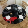 thumbnail image 1 of JEUXUS Vintage Locomotive Train Round Tablecloth with Elastic Edge,Cool Train Fitted Table Cloth Waterproof Wipeable Round Table Cover for Dining Kitchen Party Indoor Outdoor Patio Table, 1 of 7
