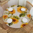 thumbnail image 1 of JEUXUS Vintage Sunflower Round Tablecloth , Tablecloths Stain Resistant waterproof spill proof Polyester Table Cloth cover for Decoration Holiday Parties Kitchen Dining Picnic Indoor Outdoor, 1 of 7