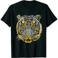 thumbnail image 1 of JEUXUS Vintage Tiger Face Tiger Head Wild Cat Lover Gift T-Shirt, 1 of 3