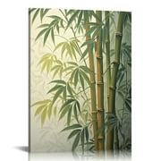 JEUXUS  Wall art decoration, Canvas Print, Chinese bamboo painting, Modern Posters Minimalist plant Zen Room Decor for Bathroom, Bedroom, Living Room, Office,