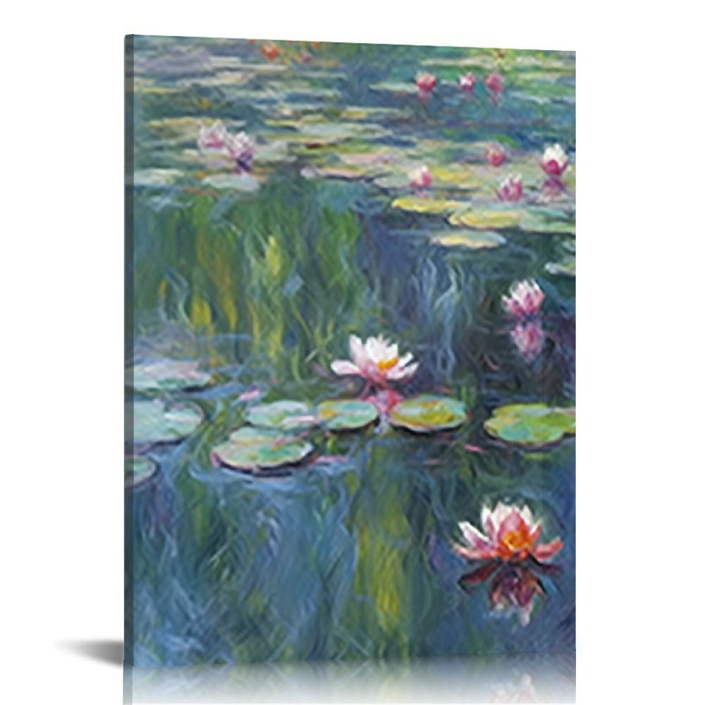 JEUXUS Water Lilies Canvas Prints Wall Art of Claude Monet Famous Oil ...