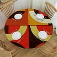 thumbnail image 1 of JEUXUS  Water Resistant Round Table Cover Retro Geometric Pattern Design Free Washable Decorative Fabric Table Cover Buffet Abstract Fits&nbsp;up&nbsp;Diameter&nbsp;Tables Polychrome, 1 of 7