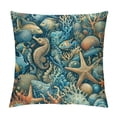 thumbnail image 1 of JEUXUS Watercolor Sea Life Colorful Corals and Fish Farmhouse Pillow Covers 12x20 Inch,Home Decorative Throw Pillow Case Cushion Cover,Home Gifts,Housewarming Gift, 1 of 5