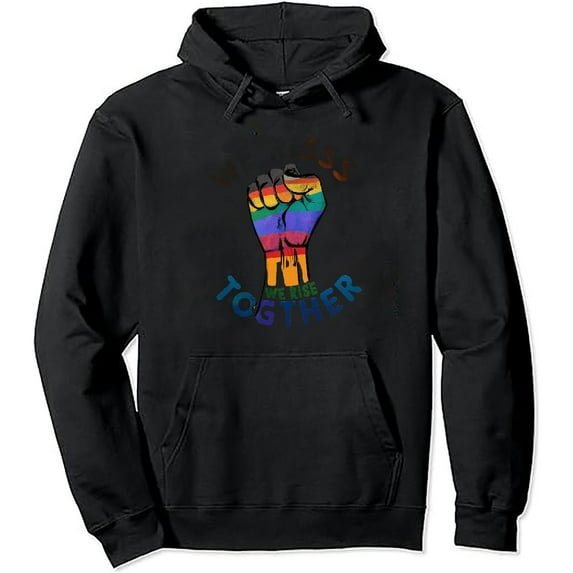 JEUXUS We Rise Together Skeleton hand Costume Cool Halloween Gifts Pullover Hoodie