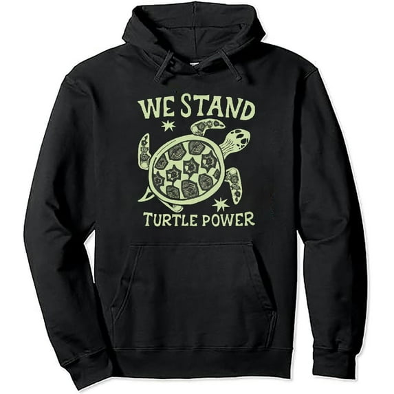 JEUXUS We Stand Together Turtle Power Pullover Hoodie