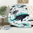thumbnail image 1 of JEUXUS Whale Blanket Soft Warm Bed Cute Bedding Throw Blankets for Couch Bedroom Sofa Office Car, All Season Cozy Flannel Plush Blanket Gifts for Girls Boys Teen Adults, 1 of 6