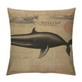 thumbnail image 1 of JEUXUS  Whale Throw Pillow Cover Decorative Pillowcase Sea Life Nautical Decor Sofa Couch Bed Throw Cushion Cover Decoration, 1 of 5