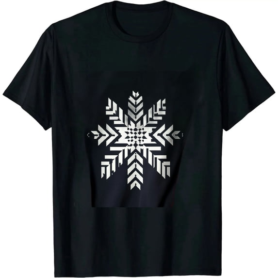 JEUXUS White & Black Christmas Buffalo Plaid Snowflakes Santa hat T-Shirt