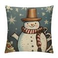 thumbnail image 1 of JEUXUS  Winter Hot Cocoa Lumbar Decorative Throw Pillow Cover  Rectangular Snowman Gingerbread Cookie Outdoor Home Decor, Red Berry Candy Cane Snowflake Christmas Holiday Farmhouse Cushion, 1 of 5