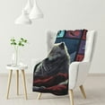 thumbnail image 1 of JEUXUS Wolf Blanket Wolf Decor Throw Blanket Comfy Plush Flannel Warm Soft Fluffy Fuzzy Blanket Wolf for Girls Boys Women Teens Kids for Room Bed Sofa Couch, 1 of 6