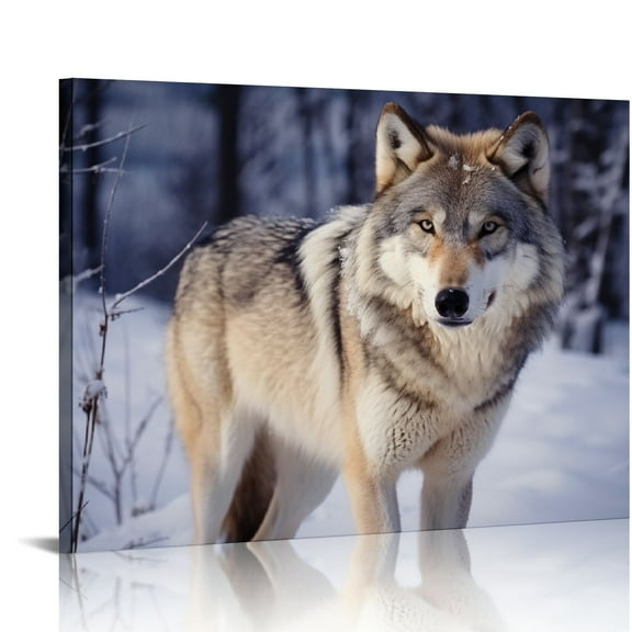 JEUXUS Wolf Canvas Prints Wall Art Photography Poster Printing Living Room Bedroom Pictures Wall Decoration 16\x12\
