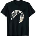 thumbnail image 1 of JEUXUS Wolf Howls At The Moon T-Shirt, 1 of 3