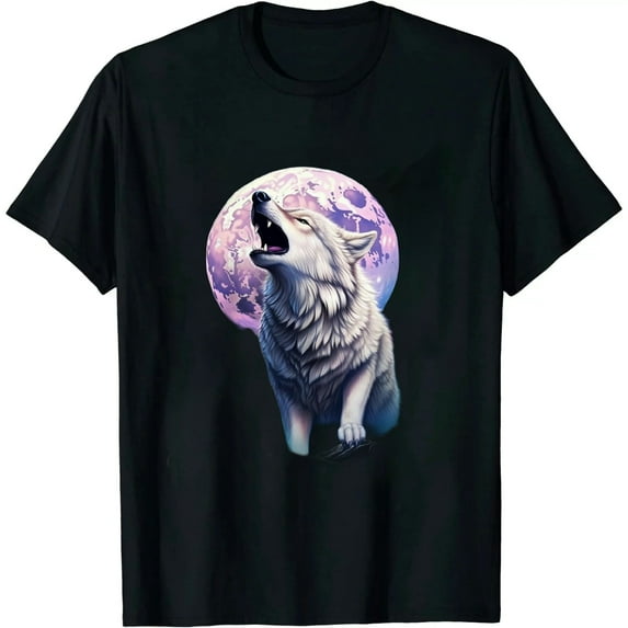 JEUXUS Wolf Moon Howling Funny Wolves pack of wolves T-Shirt
