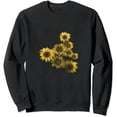 thumbnail image 1 of JEUXUS Women American Flag Sunflower Crewneck Long Sleeve Pullover Sweatshirts, 1 of 3