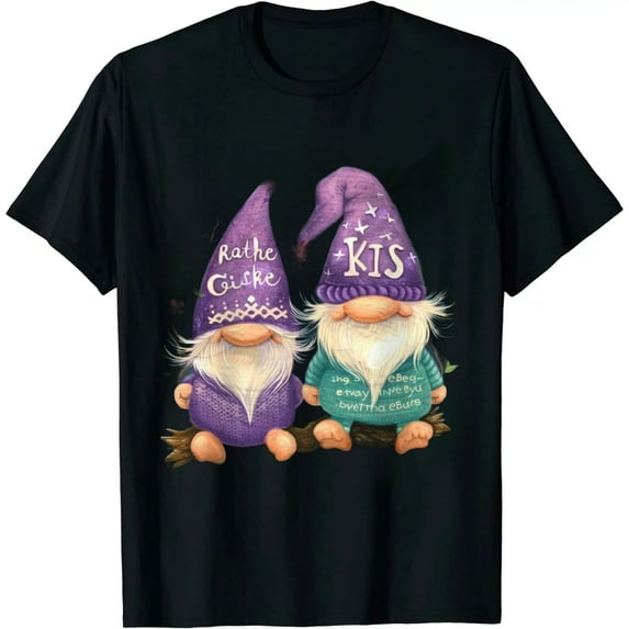 JEUXUS Women Happy Easter T Shirt Gnome Easter Shirt Funny Gnome Graphic T-Shirt Letter Printed Shirts Short Sleeve Tops