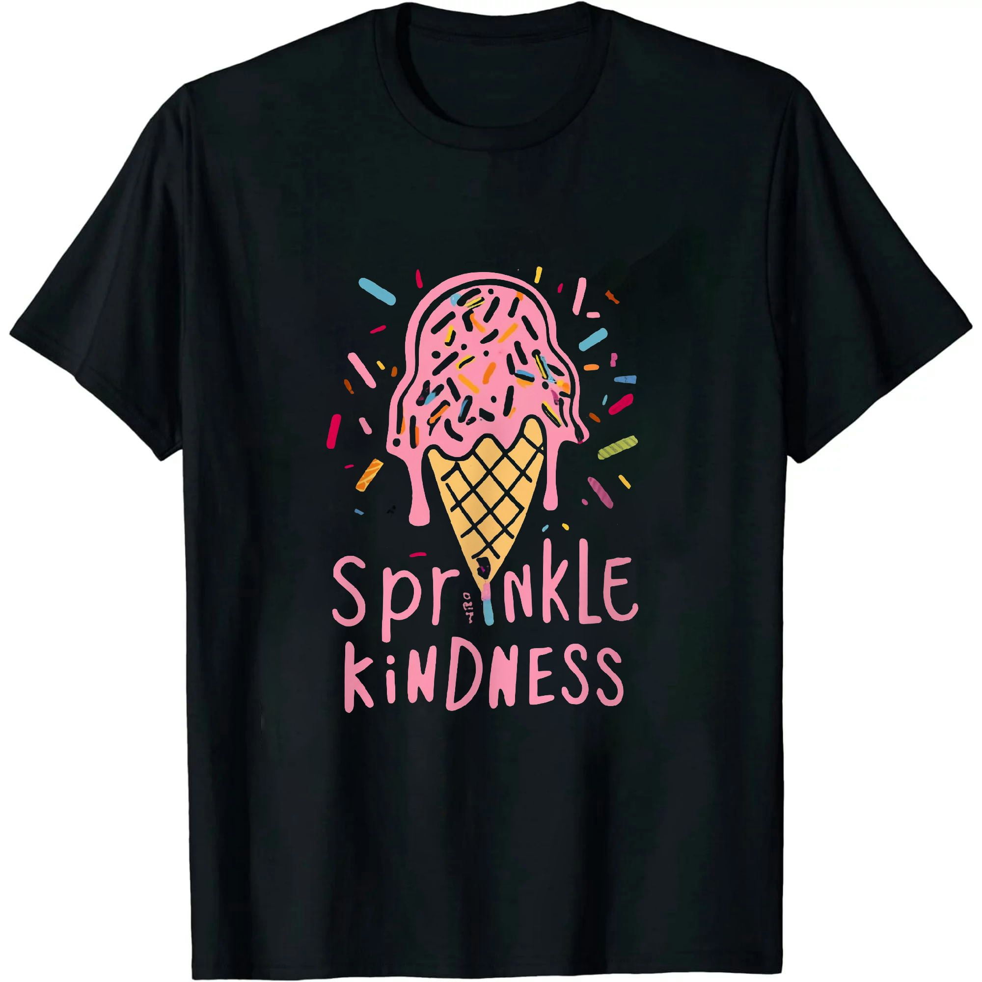 JEUXUS Women Sprinkle Kindness Ice Cream Funny TShirt