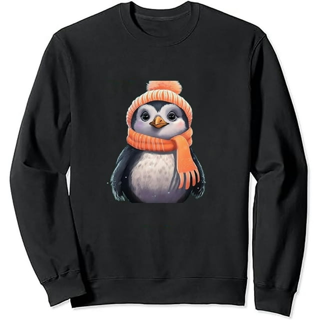 JEUXUS Women's Animal Graphic Sweatshirt Cute Sloth Penguin Hedgehog