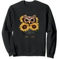 thumbnail image 1 of JEUXUS Women's Cute Owl Print Crewneck Sweatshirt Long Sleeve Casual Pullover Tops Ladies Sunflower Loose Fit Blouses Shirts, 1 of 3