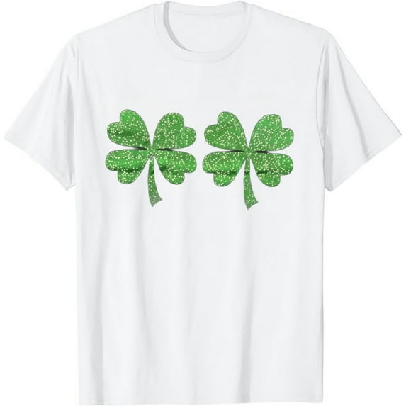 JEUXUS Womens Saint Patricks Day T Shirts Funny Shenanigans Clover Graphic Tees for Women