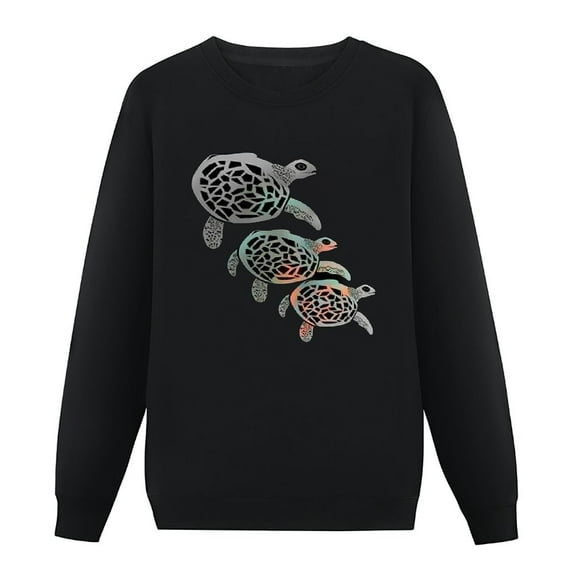 JEUXUS Womens Sea Turtle Graphic Sweatshirts Cute Crewneck Long Sleeve Shirts Trendy Loose Teen Girls Pullover Tops
