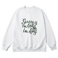 thumbnail image 1 of JEUXUS  Womens Sorry I'm Late I Saw A Dog Sweatshirt Top Dog Mama Sweatshirt Casual Long Sleeve  Pullover Shirt, 1 of 4